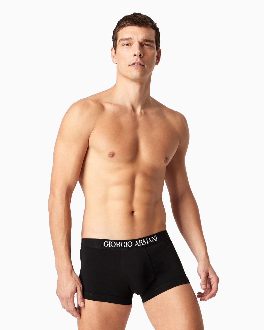 The World Of Armani PACK DUE BOXER IN COTONE ELASTICIZZATO