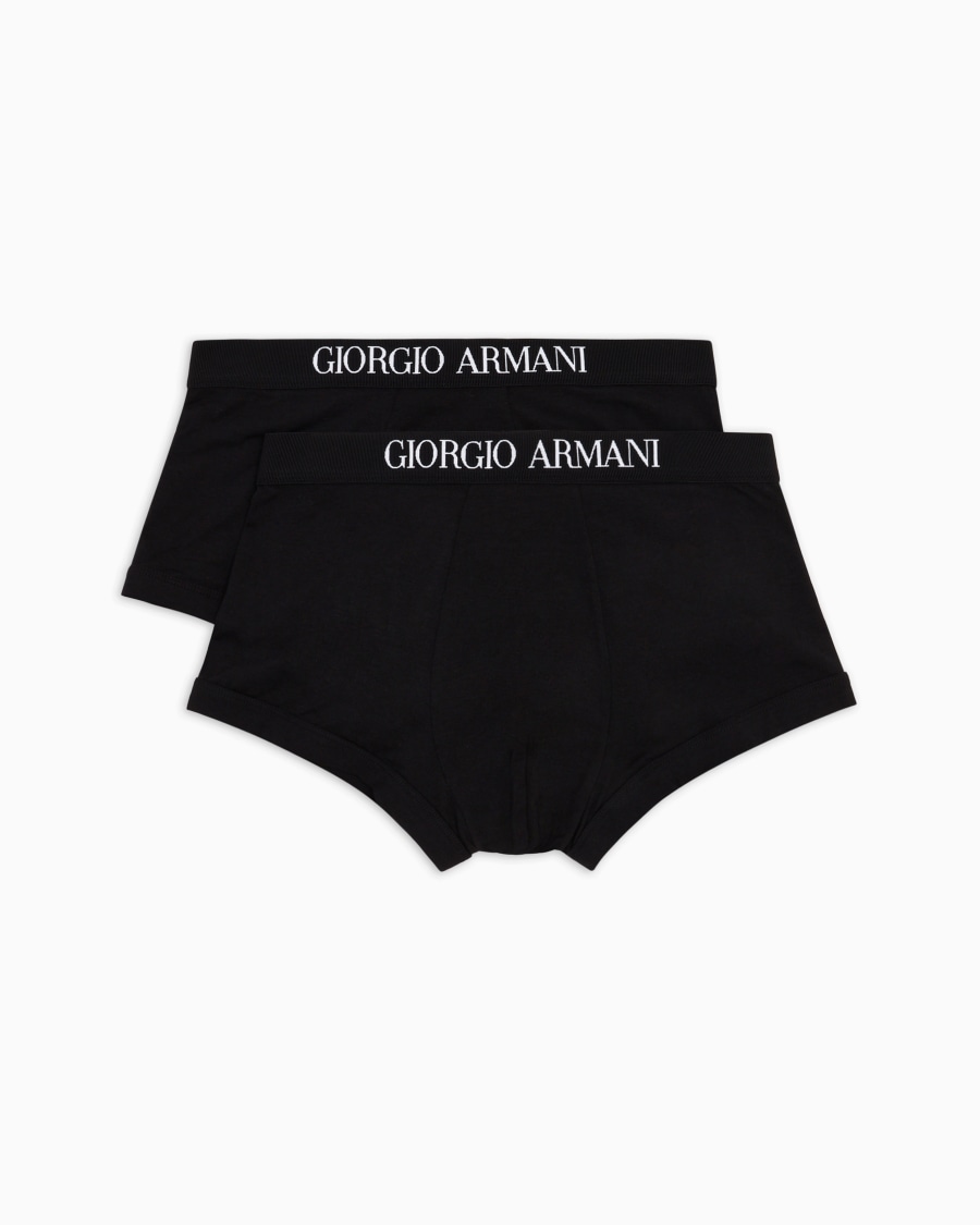 The world of armani PACK DUE BOXER IN COTONE ELASTICIZZATO