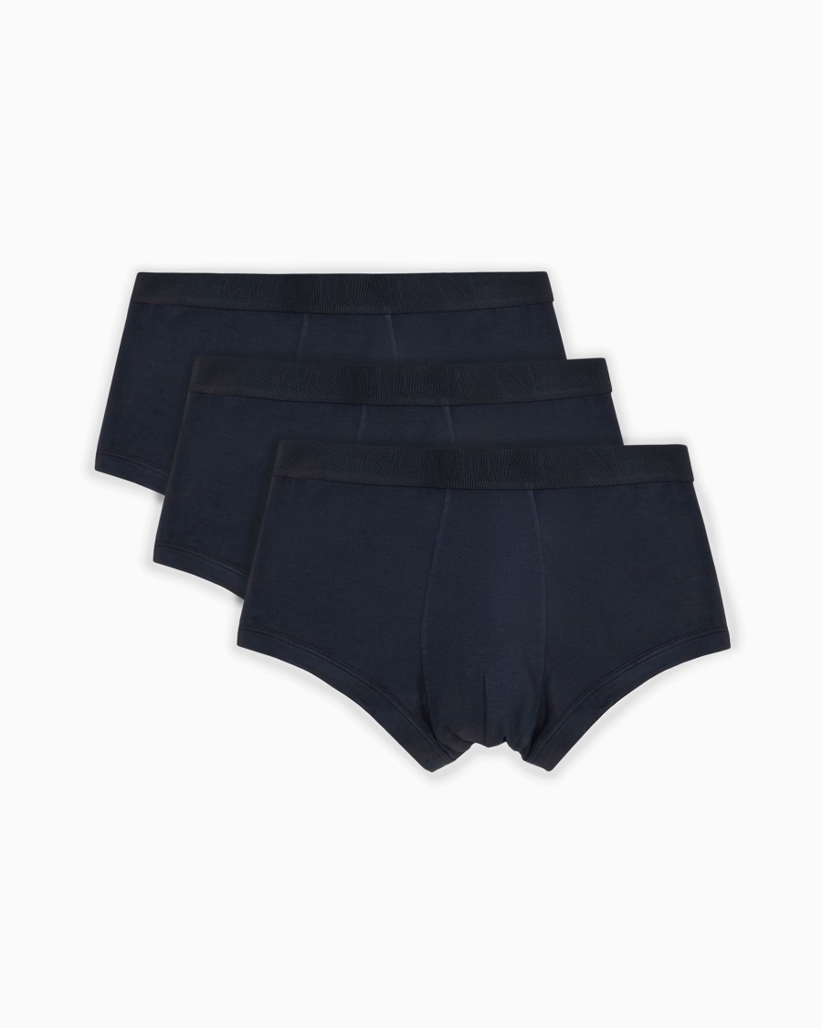 The world of armani PACK TRE BOXER IN JERSEY STRETCH