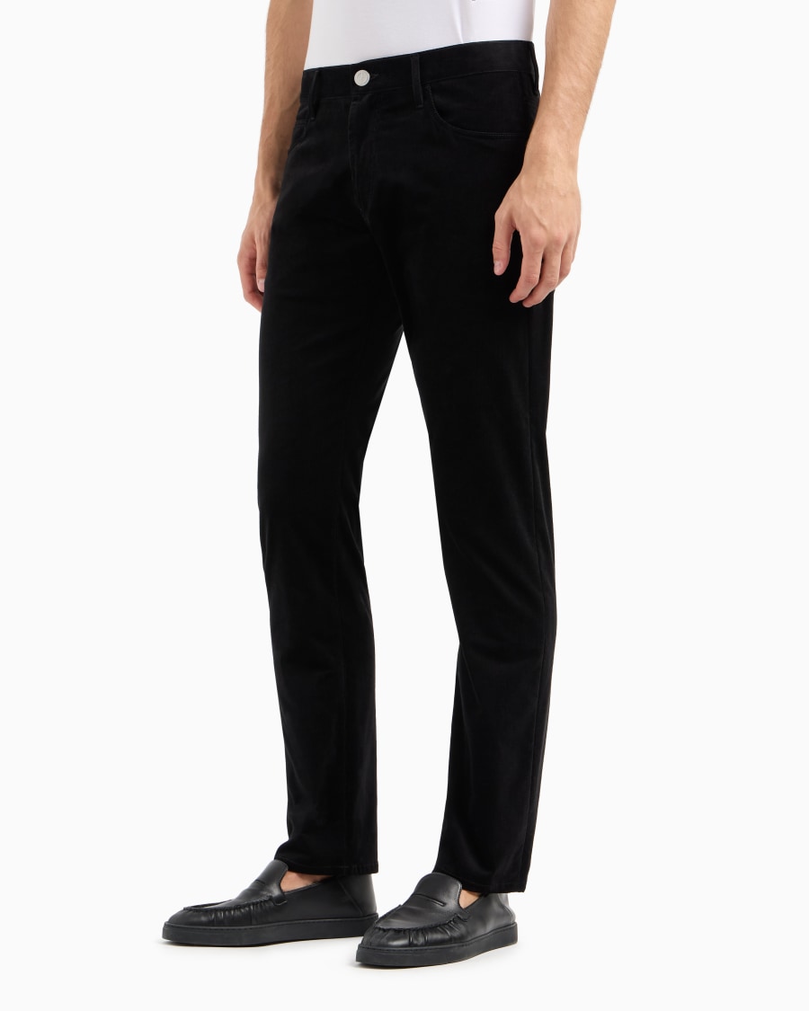 The World Of Armani PANTALONE 5 TASCHE REGULAR FIT IN COTONE E CASHMERE A COSTE