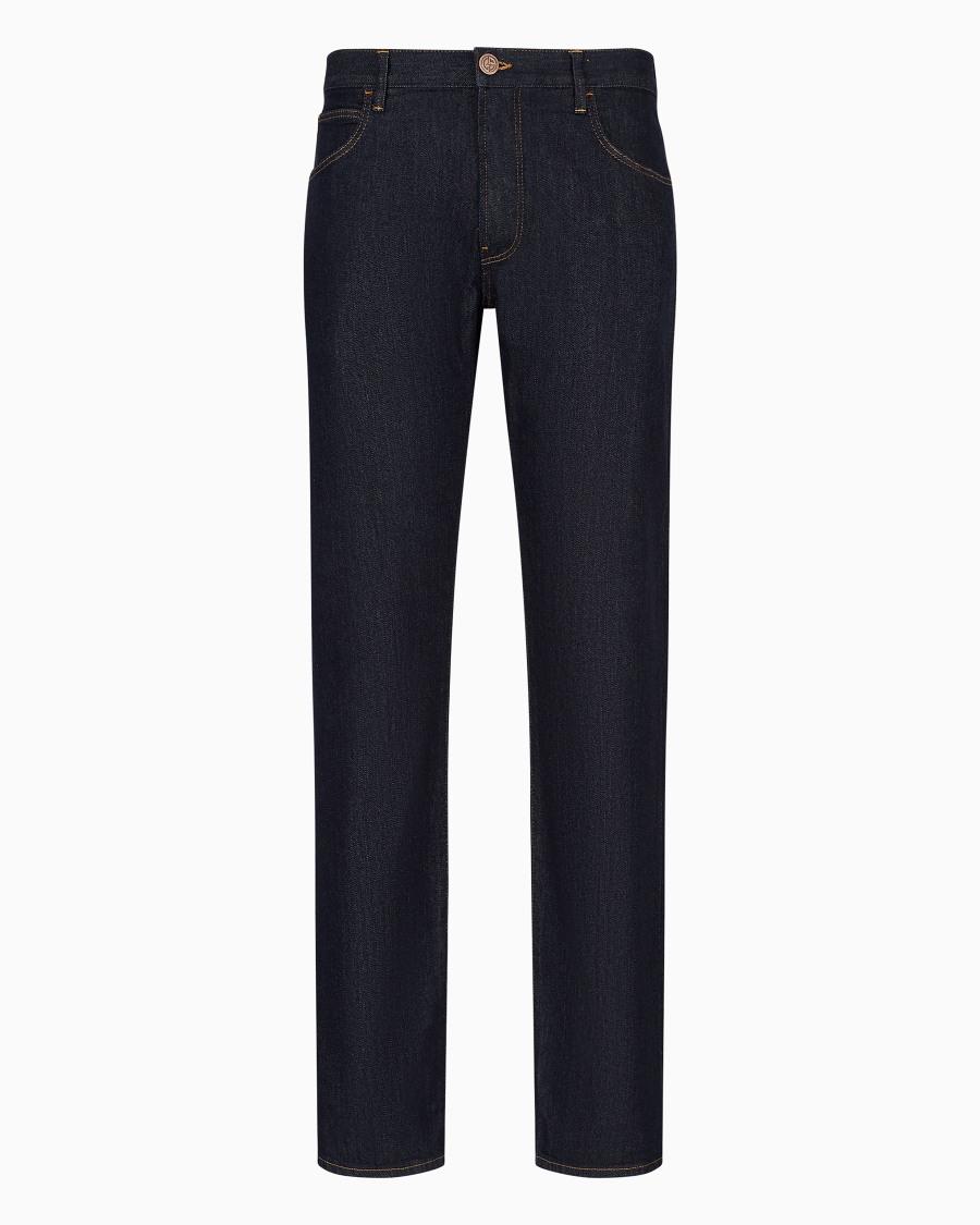 The world of armani PANTALONE 5 TASCHE REGULAR FIT IN DENIM DI COTONE STRETCH