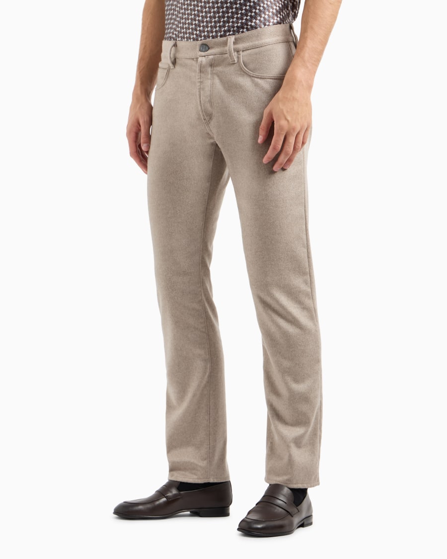 The World Of Armani PANTALONE 5-TASCHE REGULAR FIT IN DENIM DI COTONE E SETA