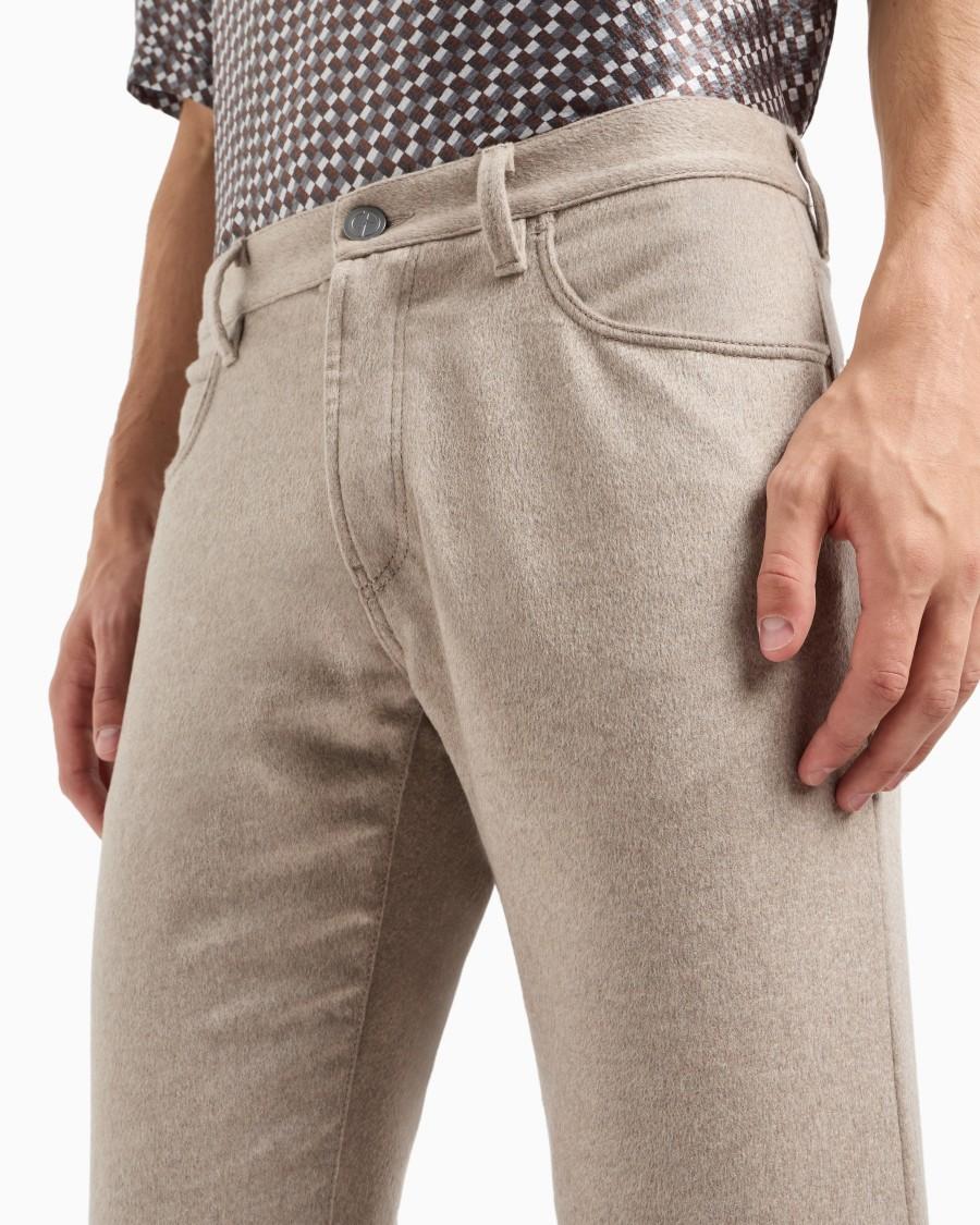 The World Of Armani PANTALONE 5-TASCHE REGULAR FIT IN DENIM DI COTONE E SETA