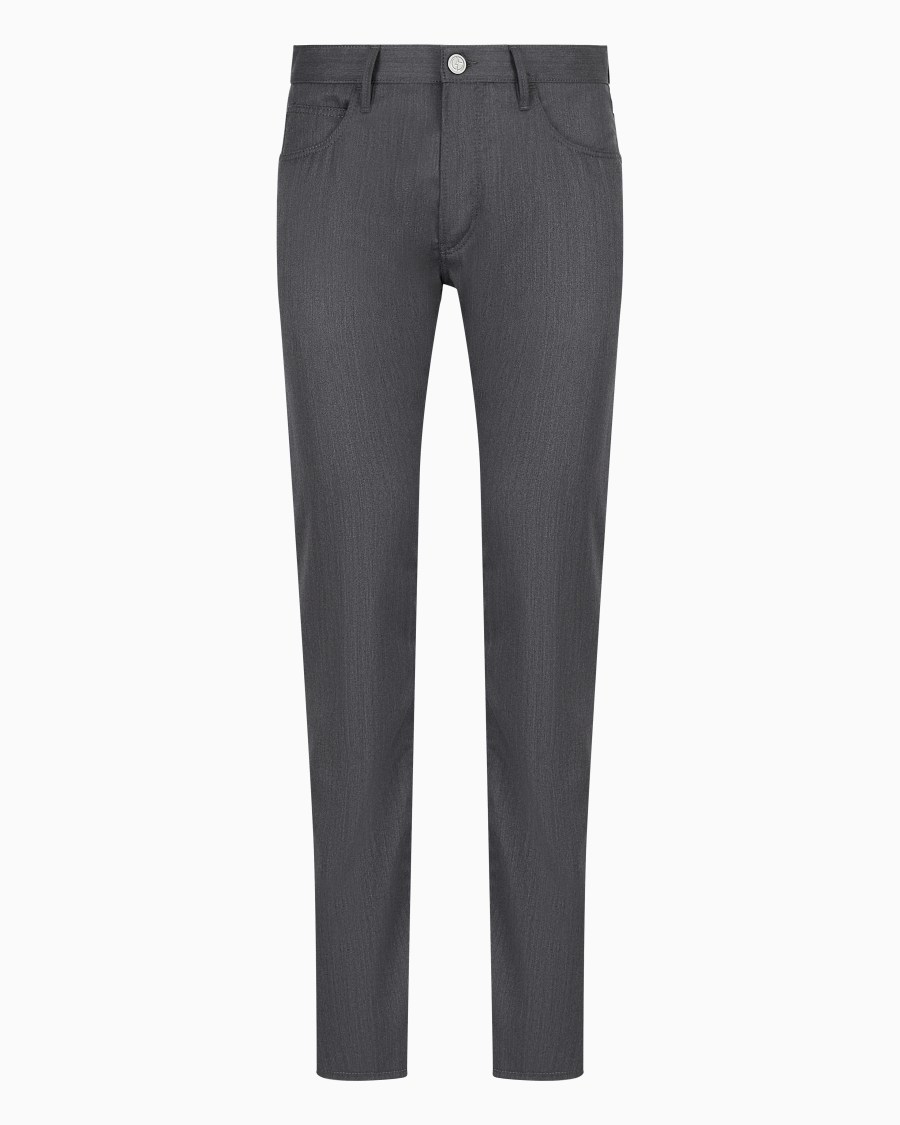 The world of armani PANTALONE 5 TASCHE REGULAR FIT IN LANA VERGINE