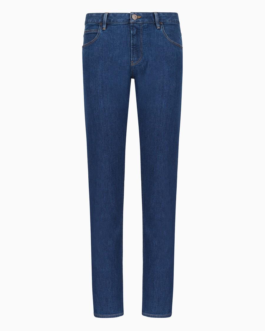 The world of armani PANTALONE 5 TASCHE SLIM FIT IN DENIM DI COTONE STRETCH
