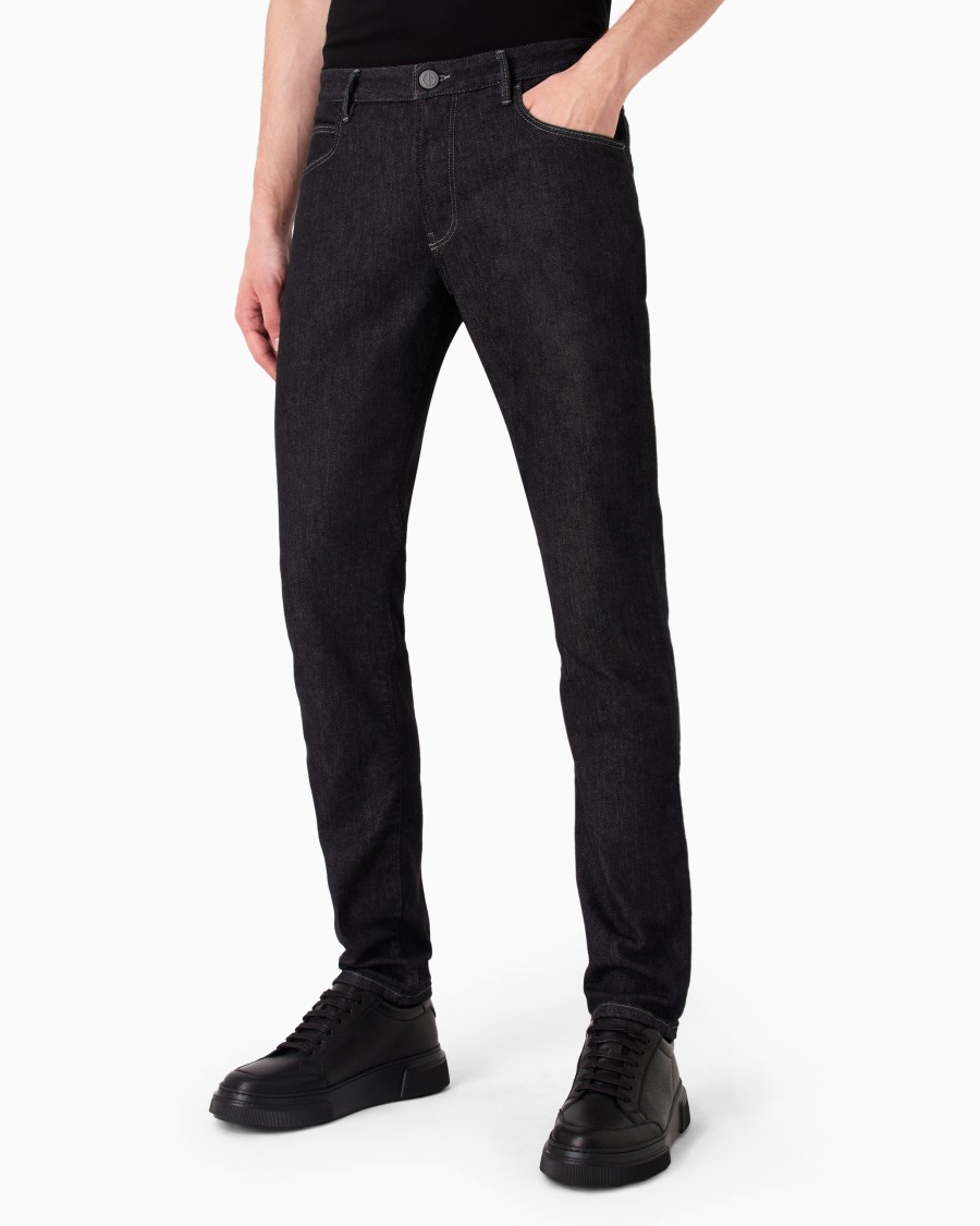 The World Of Armani PANTALONE 5 TASCHE SLIM FIT IN DENIM DI COTONE STRETCH