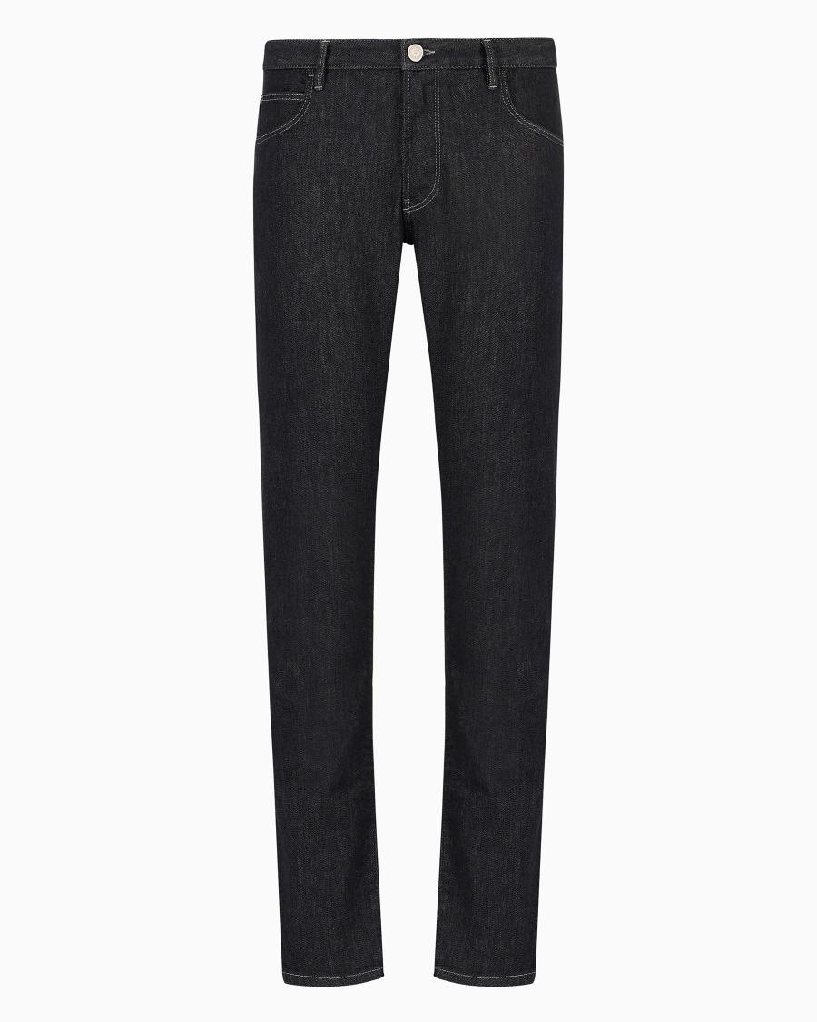 The world of armani PANTALONE 5 TASCHE SLIM FIT IN DENIM DI COTONE STRETCH