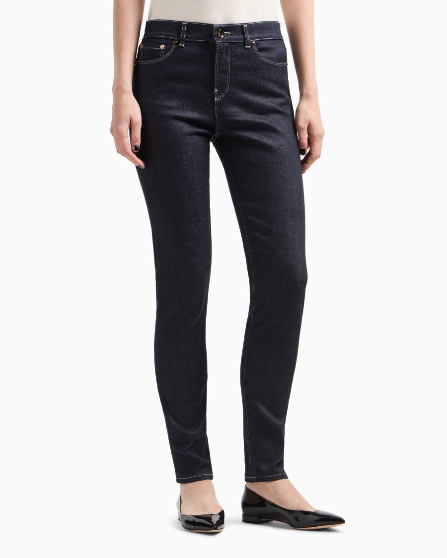 The World Of Armani PANTALONI 5 TASCHE SLIM FIT IN DENIM DI COTONE STRETCH