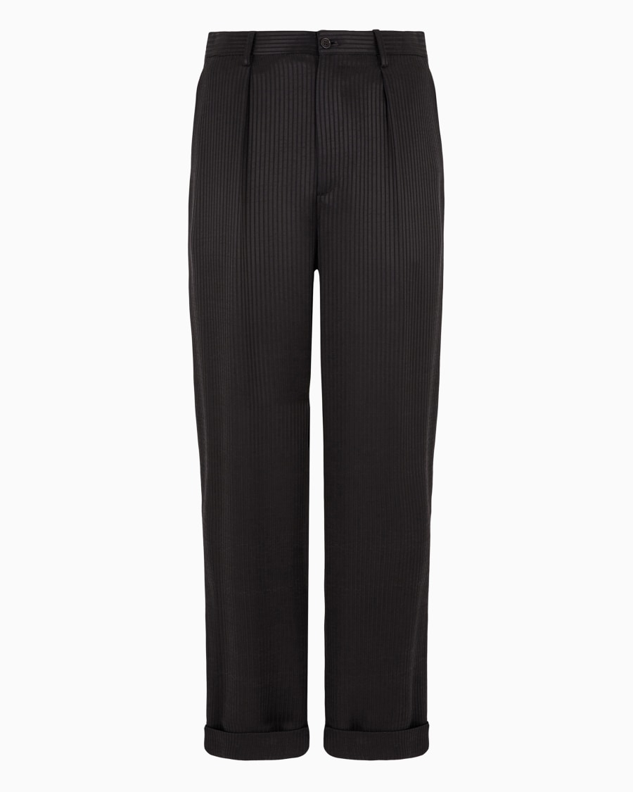 The world of armani PANTALONI A UNA PINCE IN CUPRO A COSTE