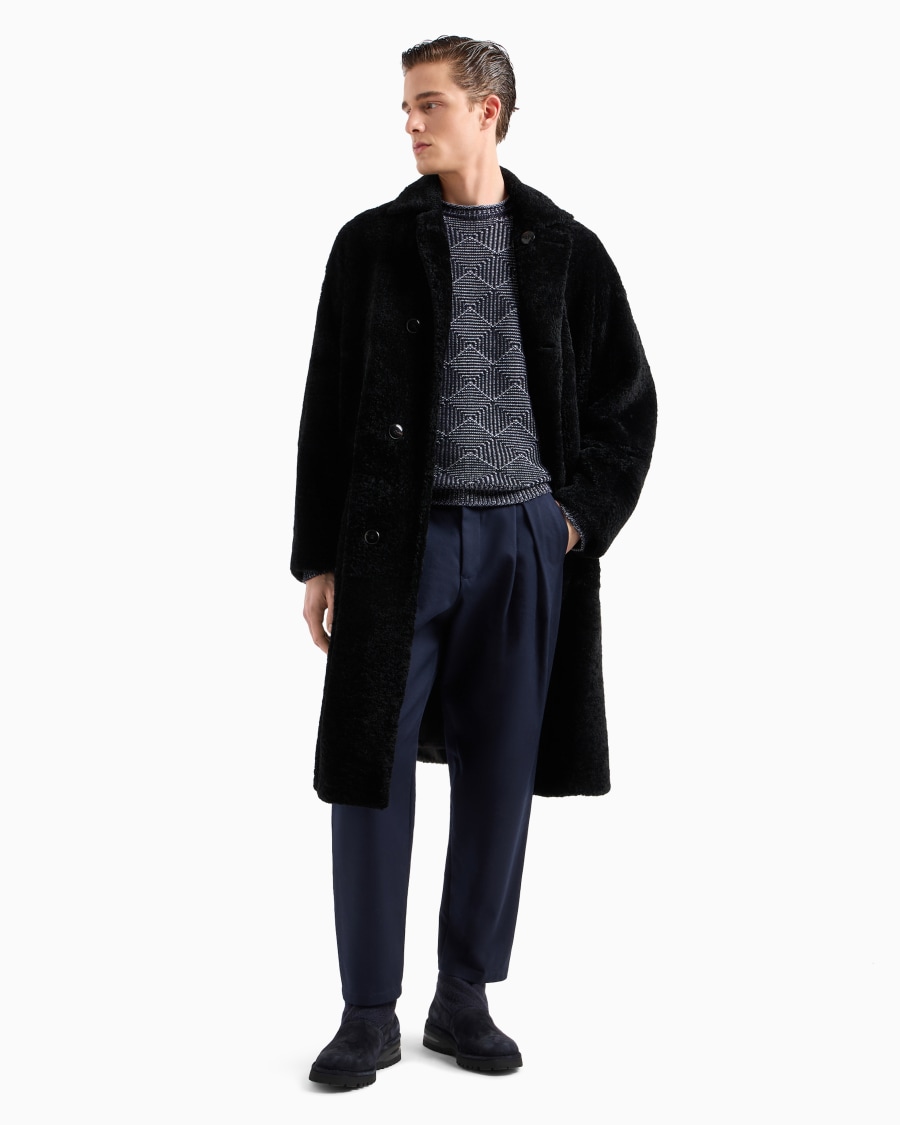 The World Of Armani PANTALONI A UNA PINCE IN GABARDINE DI COTONE