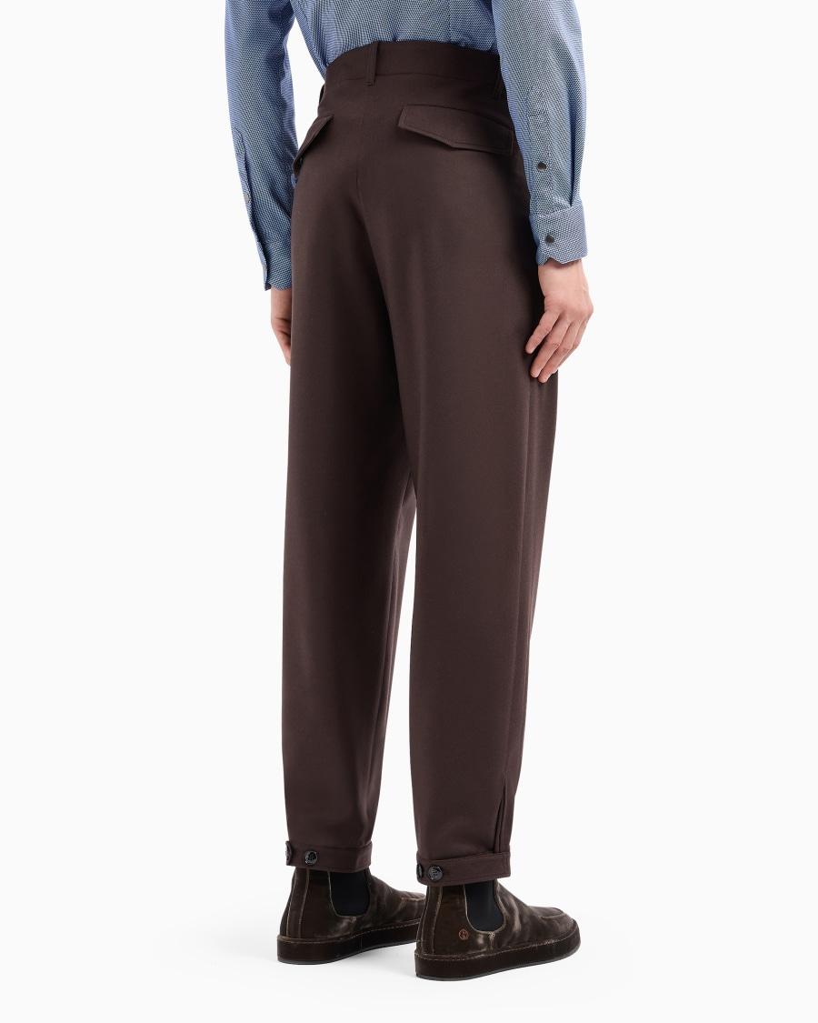 The World Of Armani PANTALONI A UNA PINCE IN PANNO DI LANA LEGGERA
