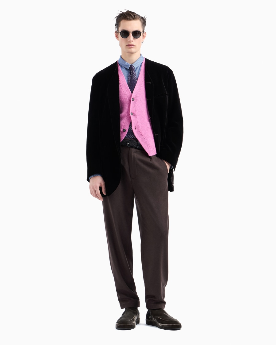 The World Of Armani PANTALONI A UNA PINCE IN PANNO DI LANA LEGGERA