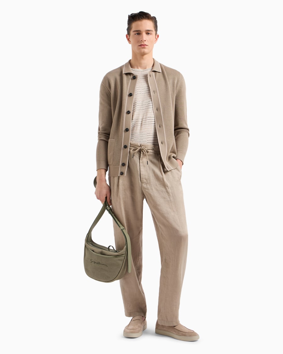 The World Of Armani PANTALONI A UNA PINCE IN TELA DI LINO