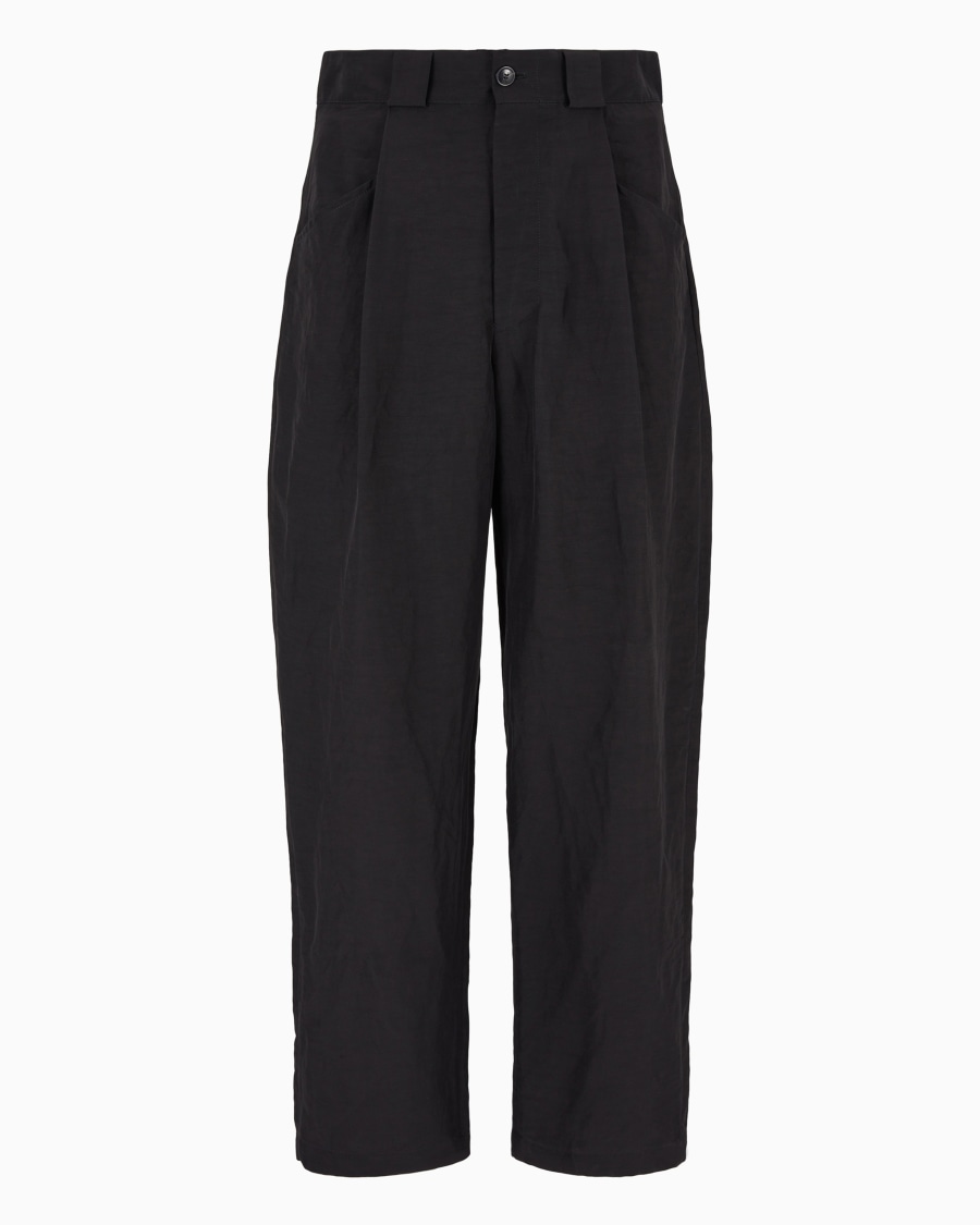 The world of armani PANTALONI A UNA PINCE IN TELA DI VISCOSA E LINO