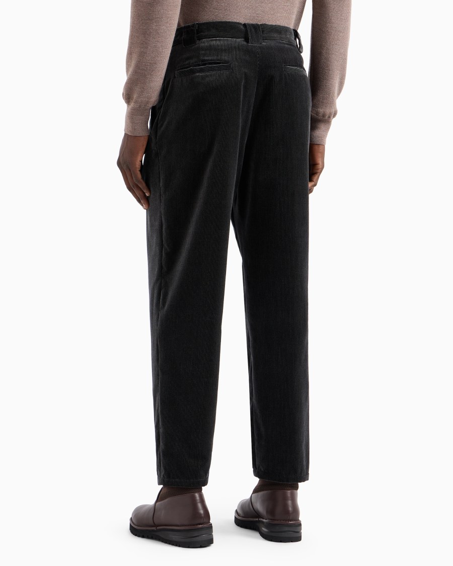 The World Of Armani PANTALONI A UNA PINCE IN VELLUTO