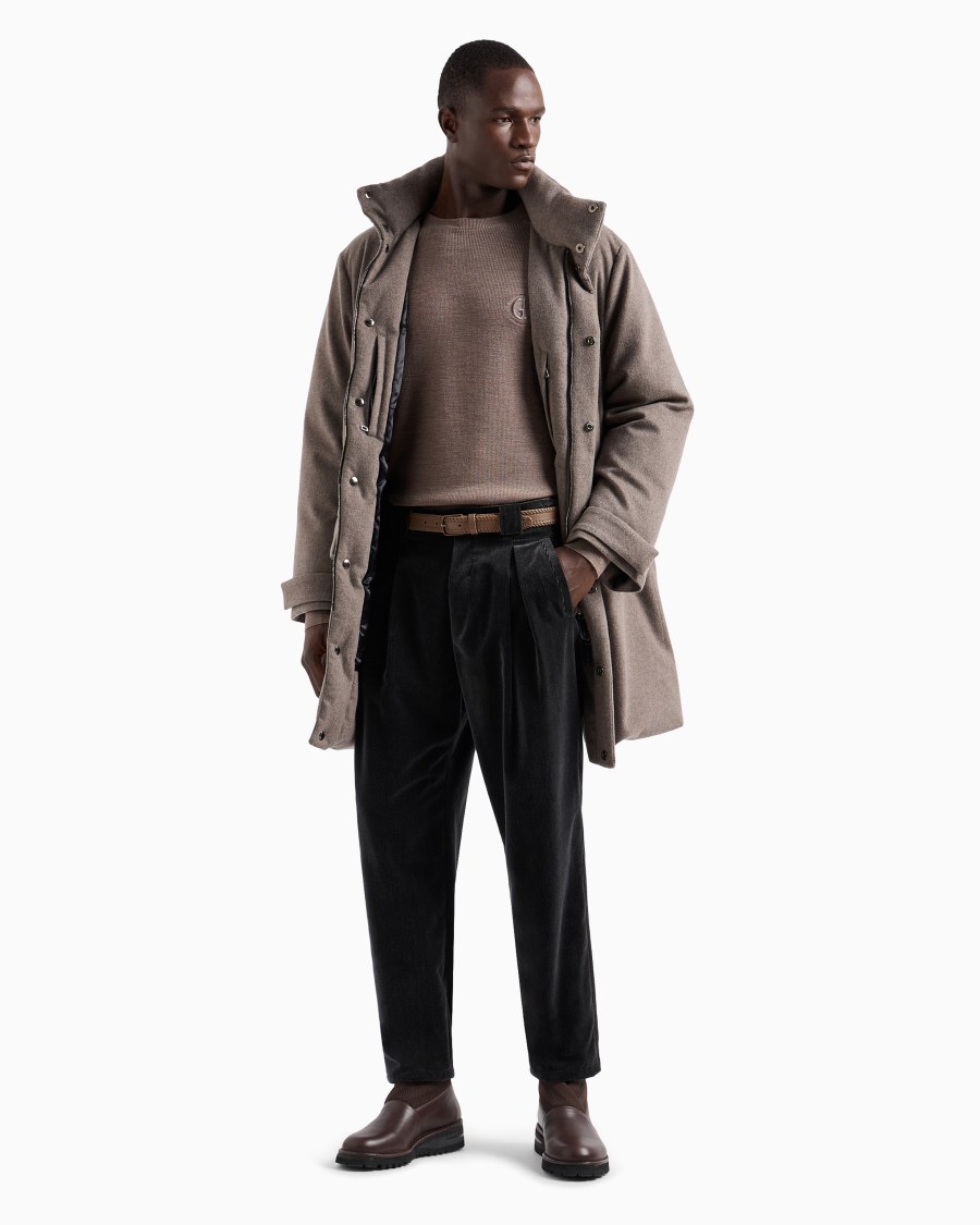 The World Of Armani PANTALONI A UNA PINCE IN VELLUTO