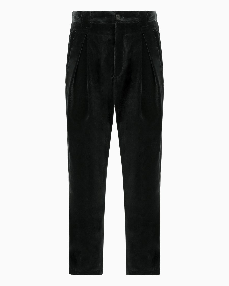 The world of armani PANTALONI A UNA PINCE IN VELLUTO