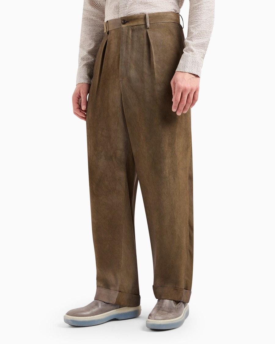 The World Of Armani PANTALONI A UNA PINCE IN VISCOSA