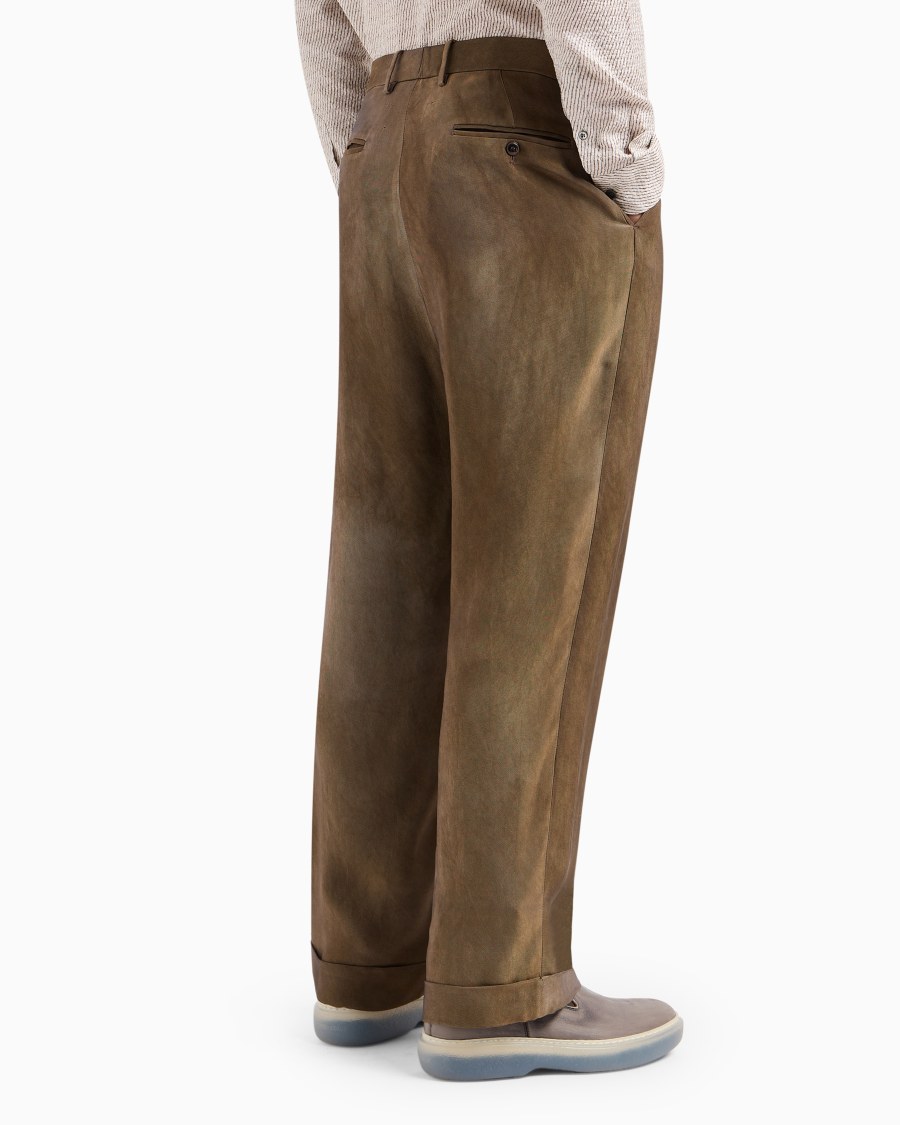 The World Of Armani PANTALONI A UNA PINCE IN VISCOSA