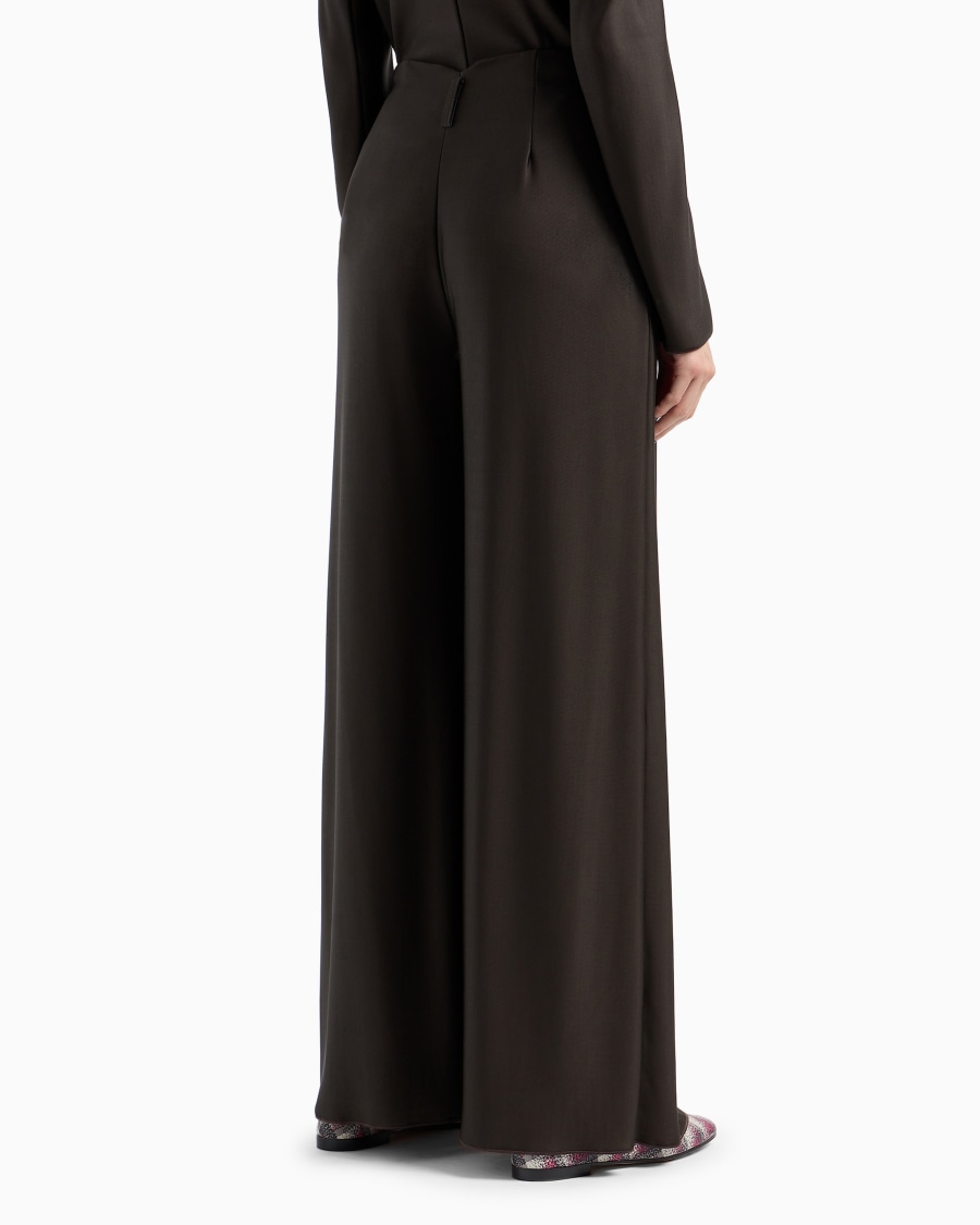 The World Of Armani PANTALONI AMPI CON PINCES IN JERSEY DI VISCOSA DOUBLE ASV