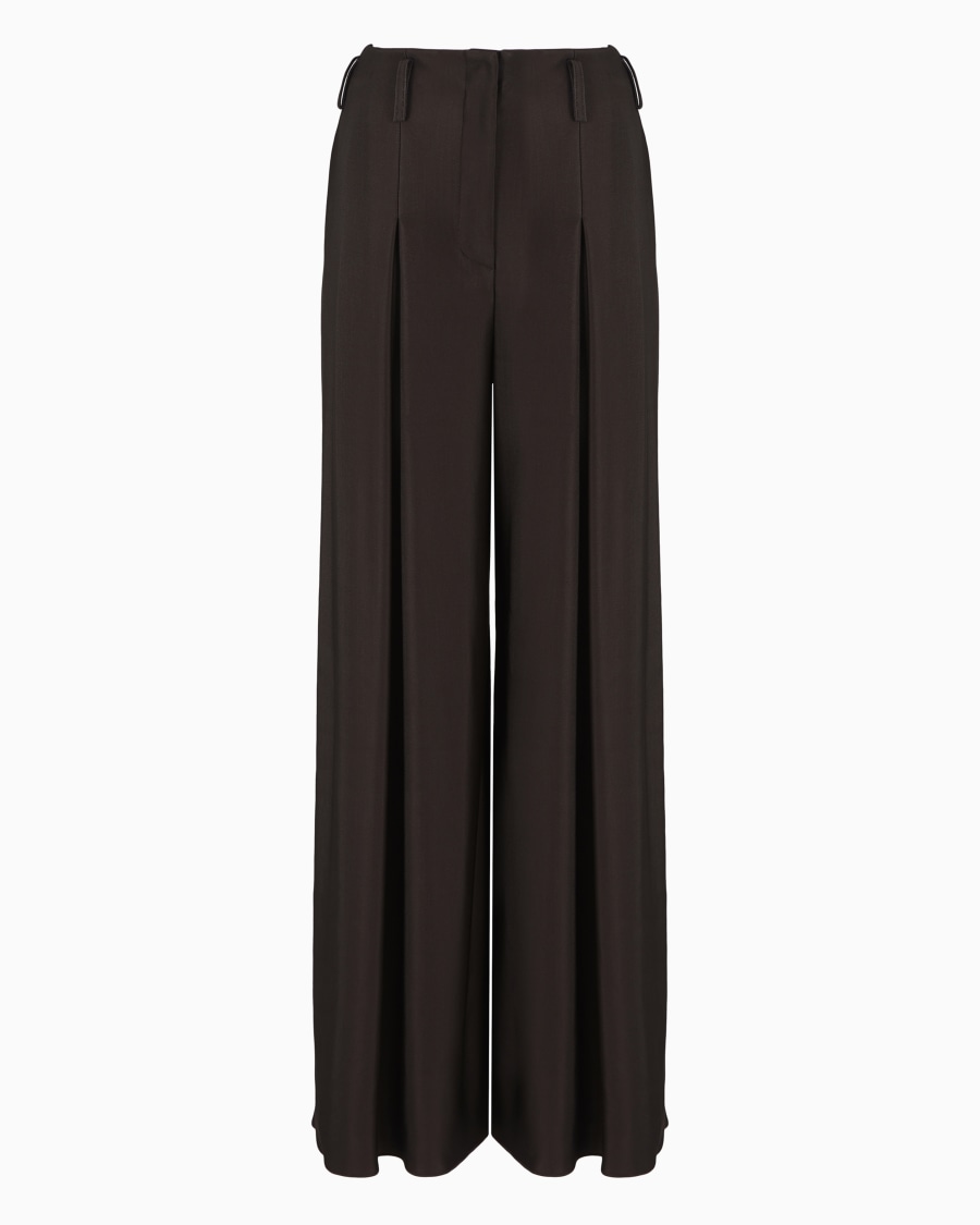 The world of armani PANTALONI AMPI CON PINCES IN JERSEY DI VISCOSA DOUBLE ASV