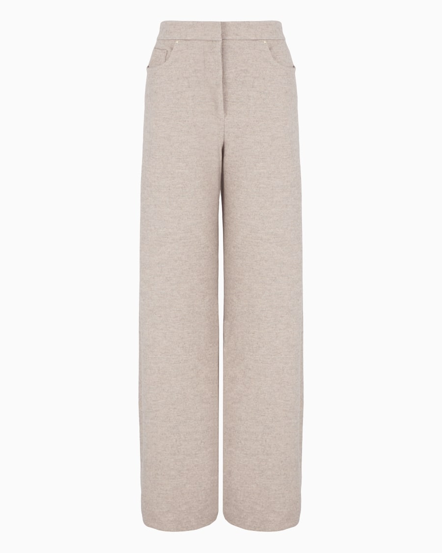 The world of armani PANTALONI AMPI IN PANNO DOUBLE DI CASHMERE