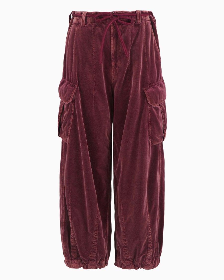 The world of armani PANTALONI CARGO IN VELLUTO DI COTONE