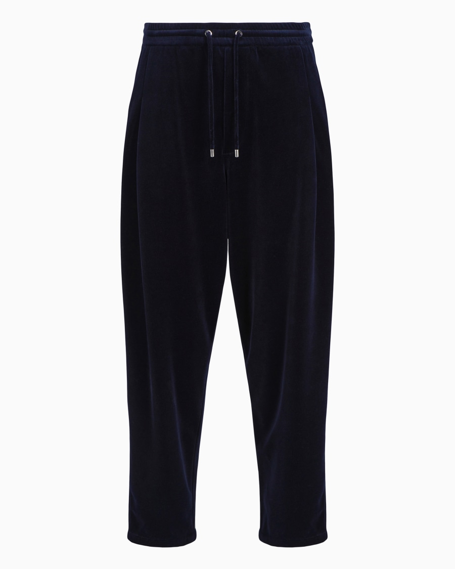 The world of armani PANTALONI CON COULISSE IN CINIGLIA