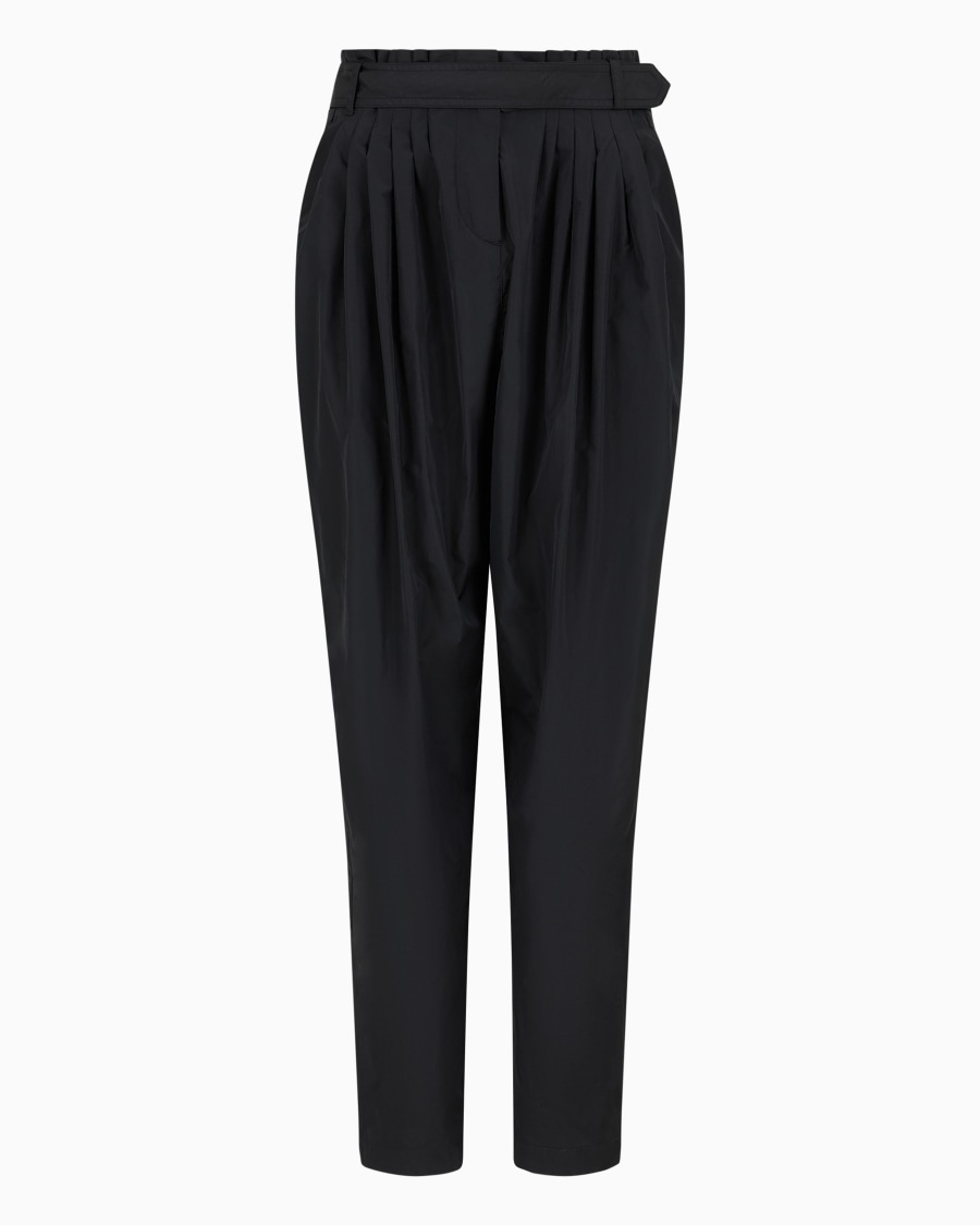 The world of armani PANTALONI DRITTI CON PINCES IN TAFFETÀ