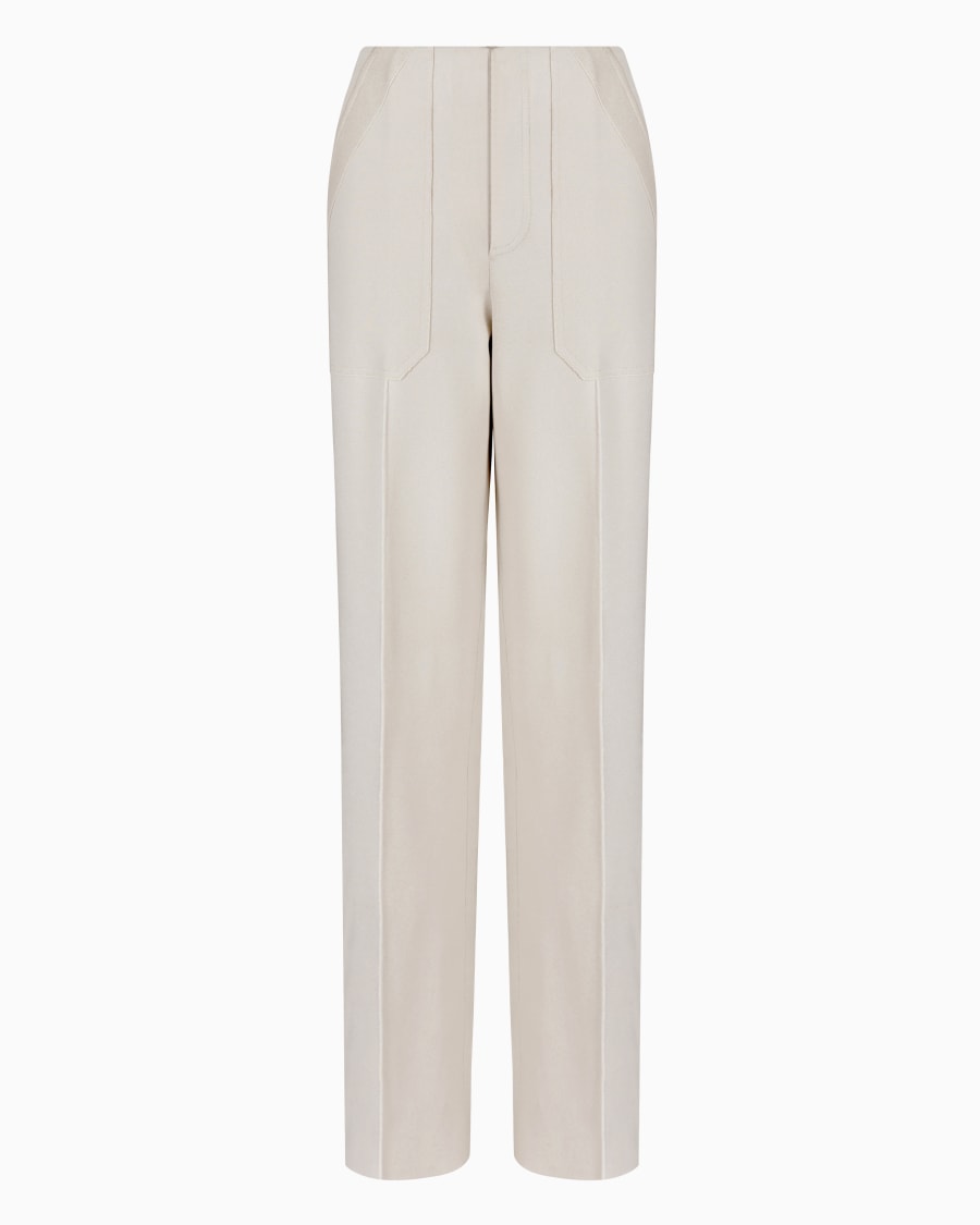 The world of armani PANTALONI DRITTI IN ACCOPPIATO DI MISTO SETA