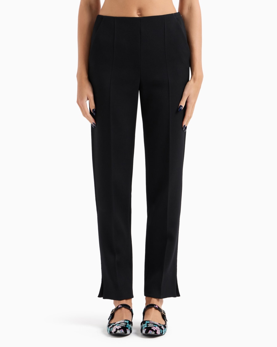 The World Of Armani PANTALONI DRITTI IN LANA VERGINE STRETCH