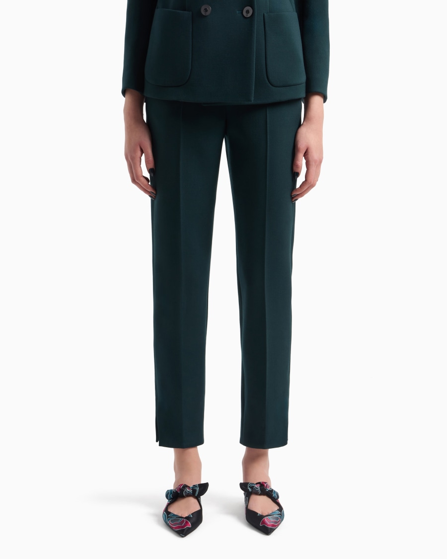 The World Of Armani PANTALONI DRITTI IN LANA VERGINE STRETCH