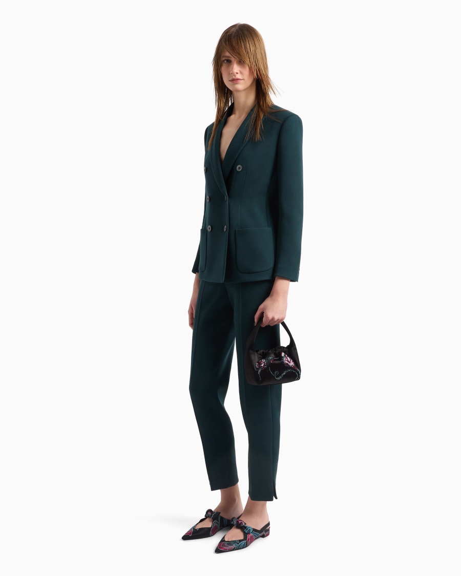 The World Of Armani PANTALONI DRITTI IN LANA VERGINE STRETCH