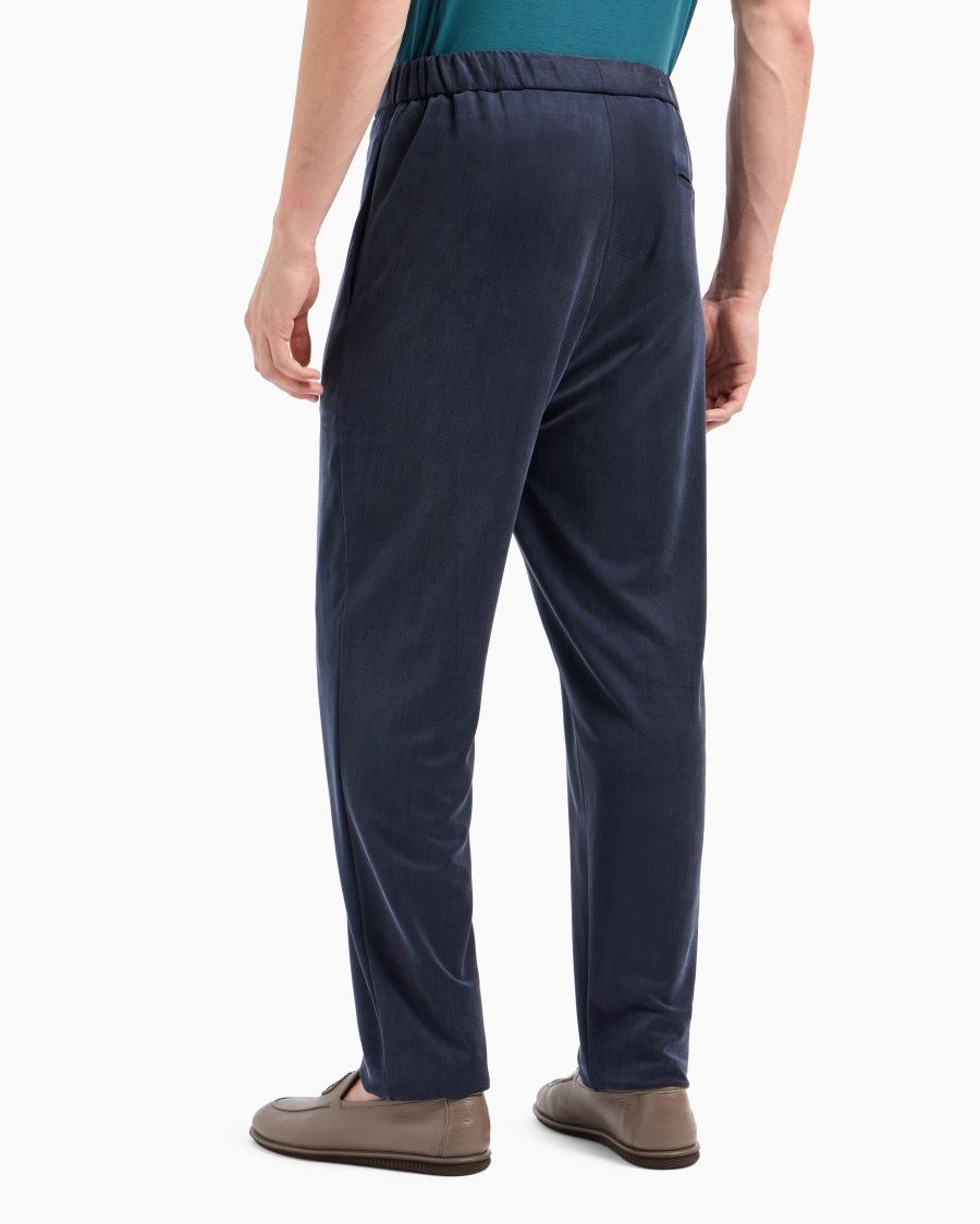 The World Of Armani PANTALONI FLAT FRONT IN GAUFRÉ TECNICO