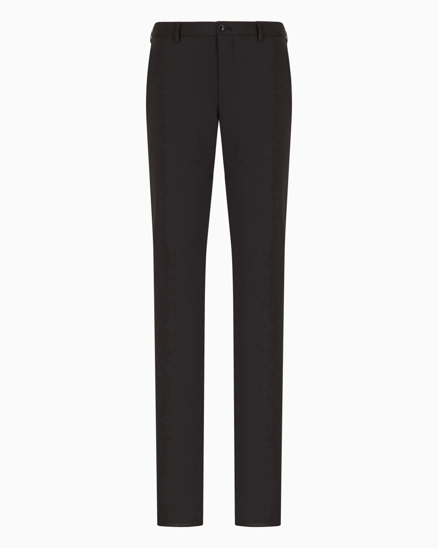 The world of armani PANTALONI FLAT FRONT IN LANA VERGINE
