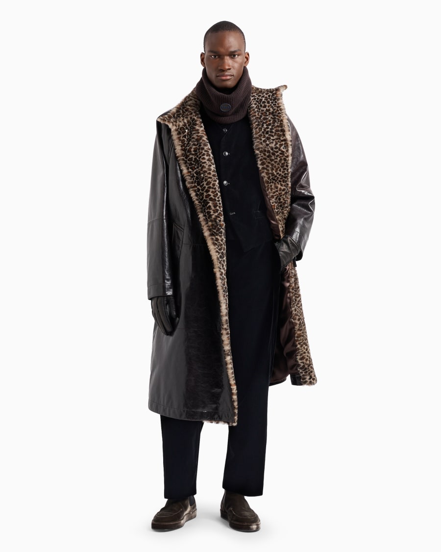 The World Of Armani PANTALONI FLAT FRONT IN VELLUTO