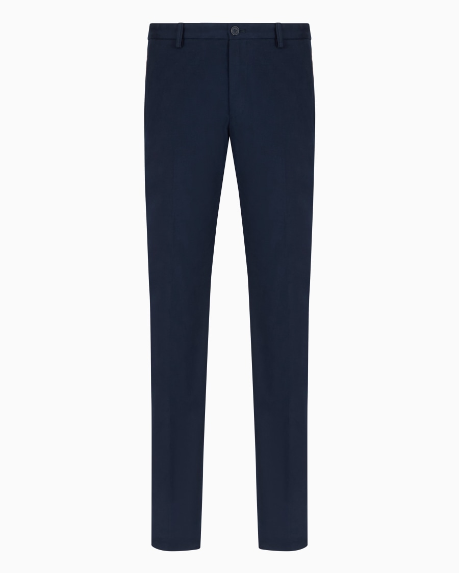 The world of armani PANTALONI IN COTONE E CASHMERE STRETCH