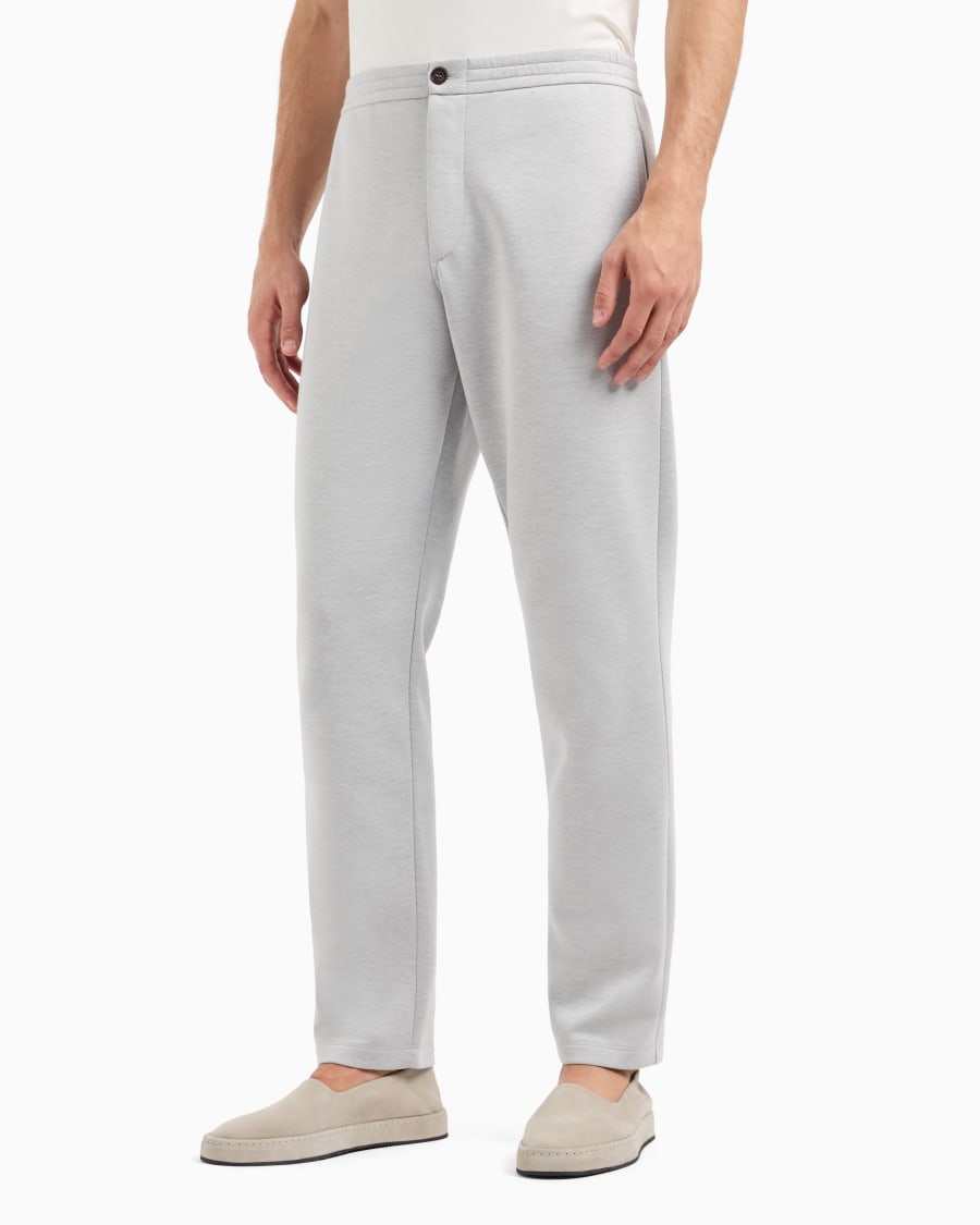 The World Of Armani PANTALONI IN DOPPIO JERSEY DI COTONE
