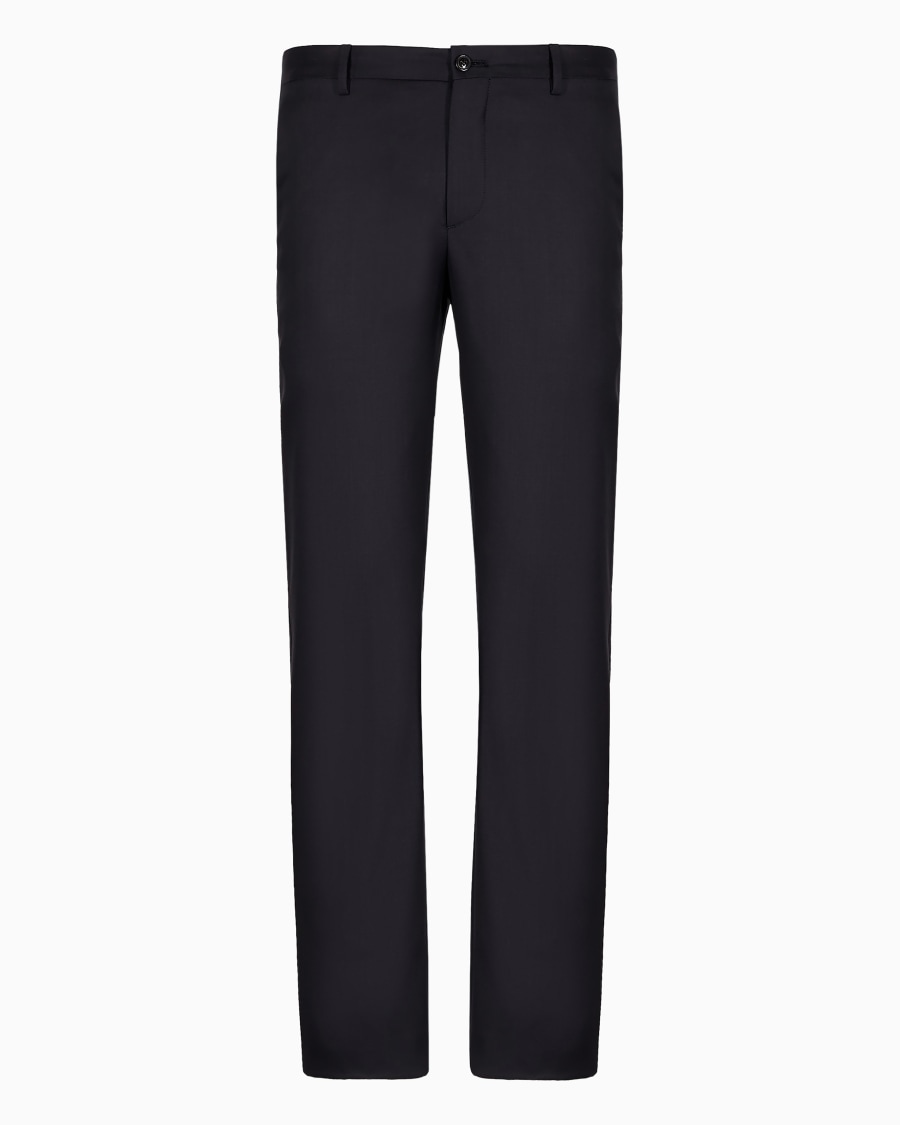The world of armani PANTALONI IN GABARDINE DI LANA E CASHMERE