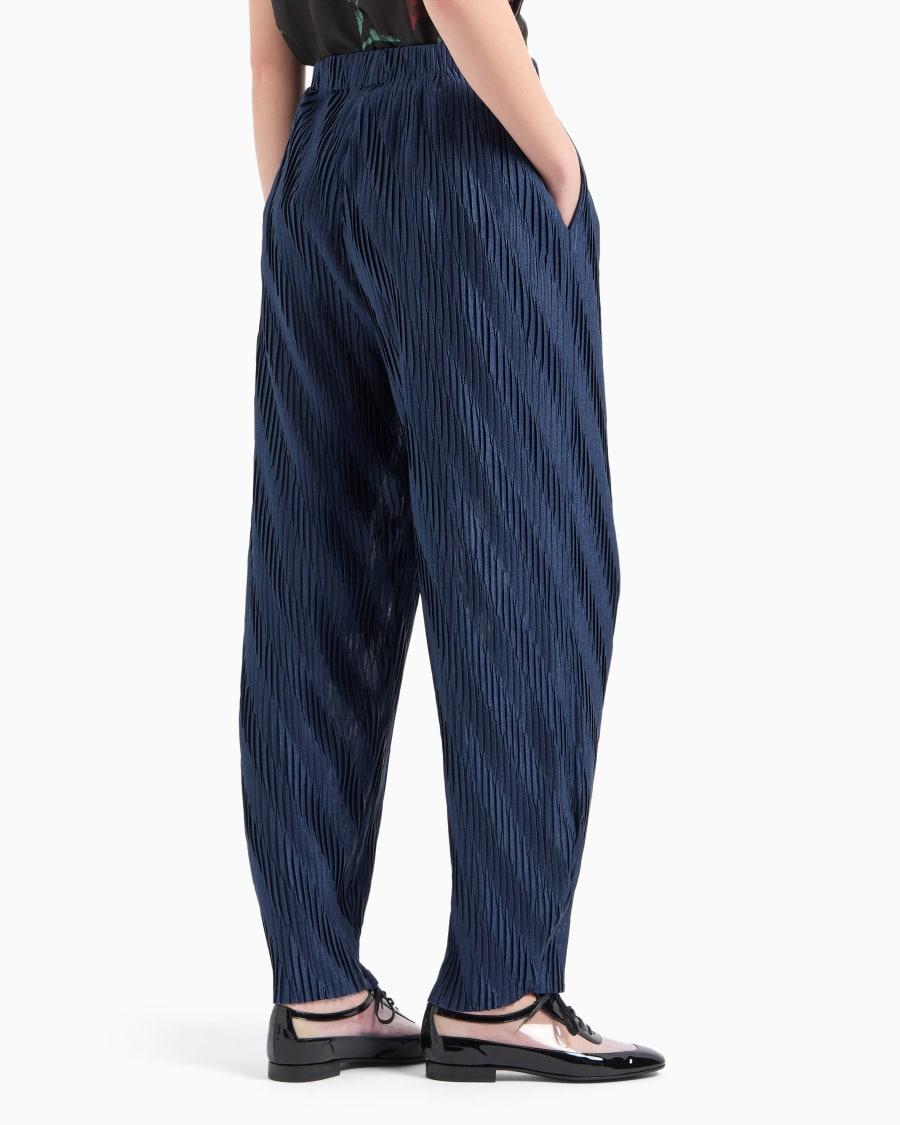 The World Of Armani PANTALONI IN JERSEY BICOLORE PLISSÉ ASV