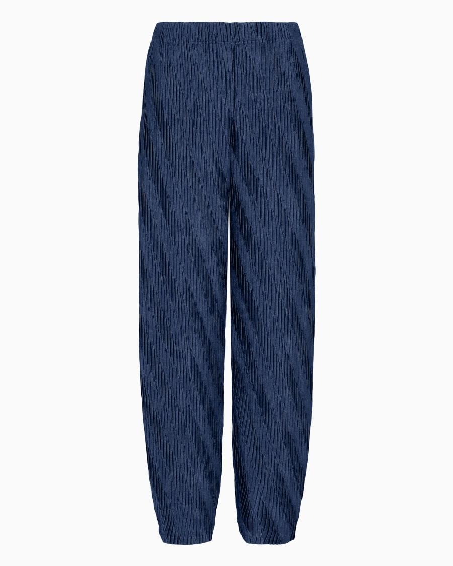 The world of armani PANTALONI IN JERSEY BICOLORE PLISSÉ ASV