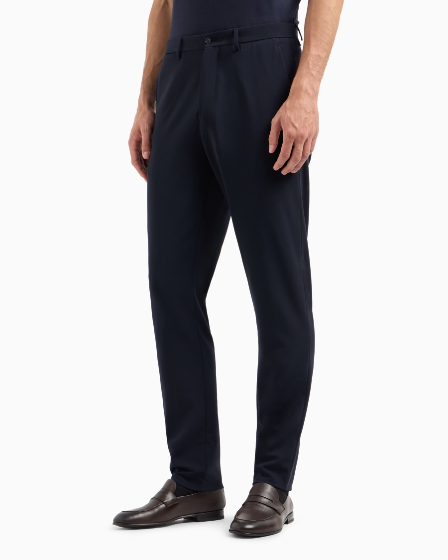 The World Of Armani PANTALONI IN TELA DI LANA BISTRETCH