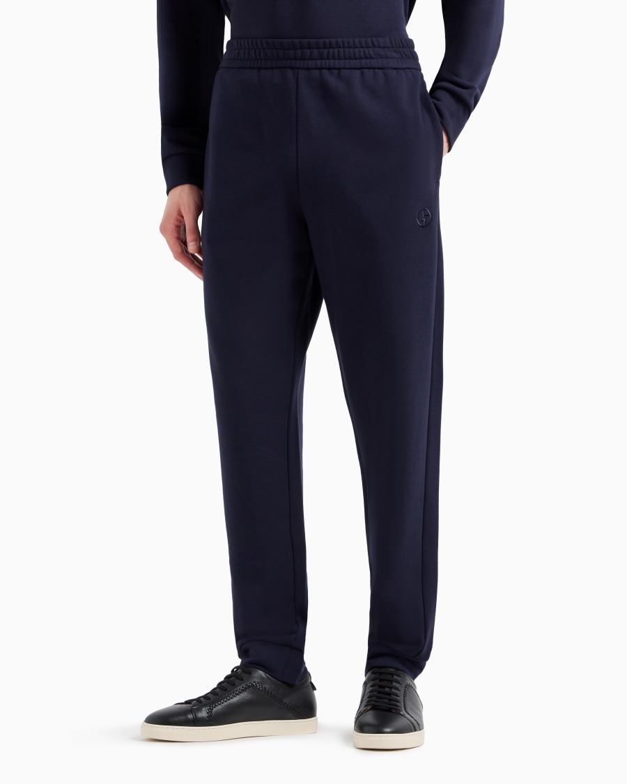 The World Of Armani PANTALONI JOGGER IN COTONE E CASHMERE