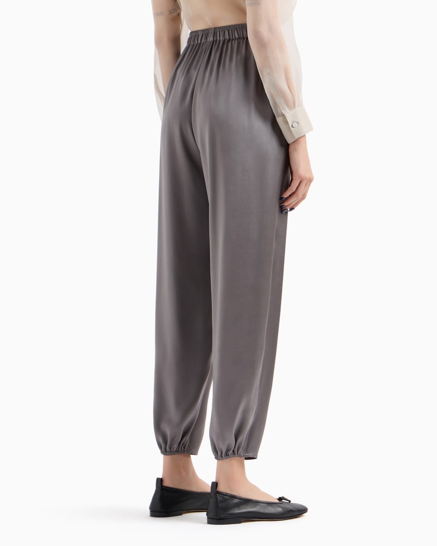 The World Of Armani PANTALONI JOGGER IN DOPPIO RASO DI SETA