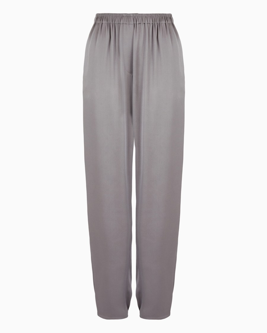 The world of armani PANTALONI JOGGER IN DOPPIO RASO DI SETA