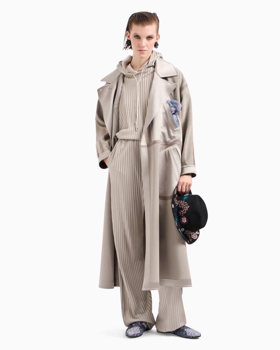 The World Of Armani PANTALONI JOGGER IN JERSEY JACQUARD DI VISCOSA ASV