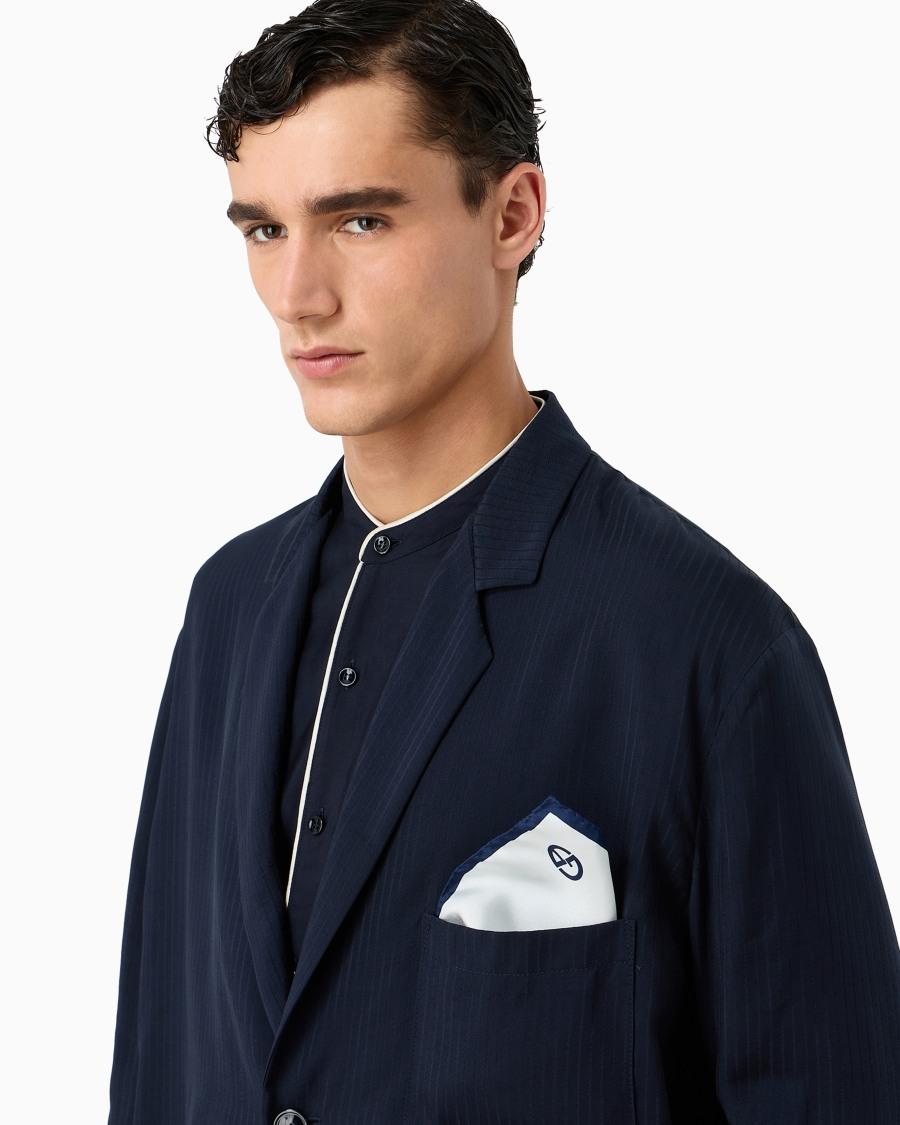 The World Of Armani POCHETTE DA TASCHINO IN SETA CON LOGO