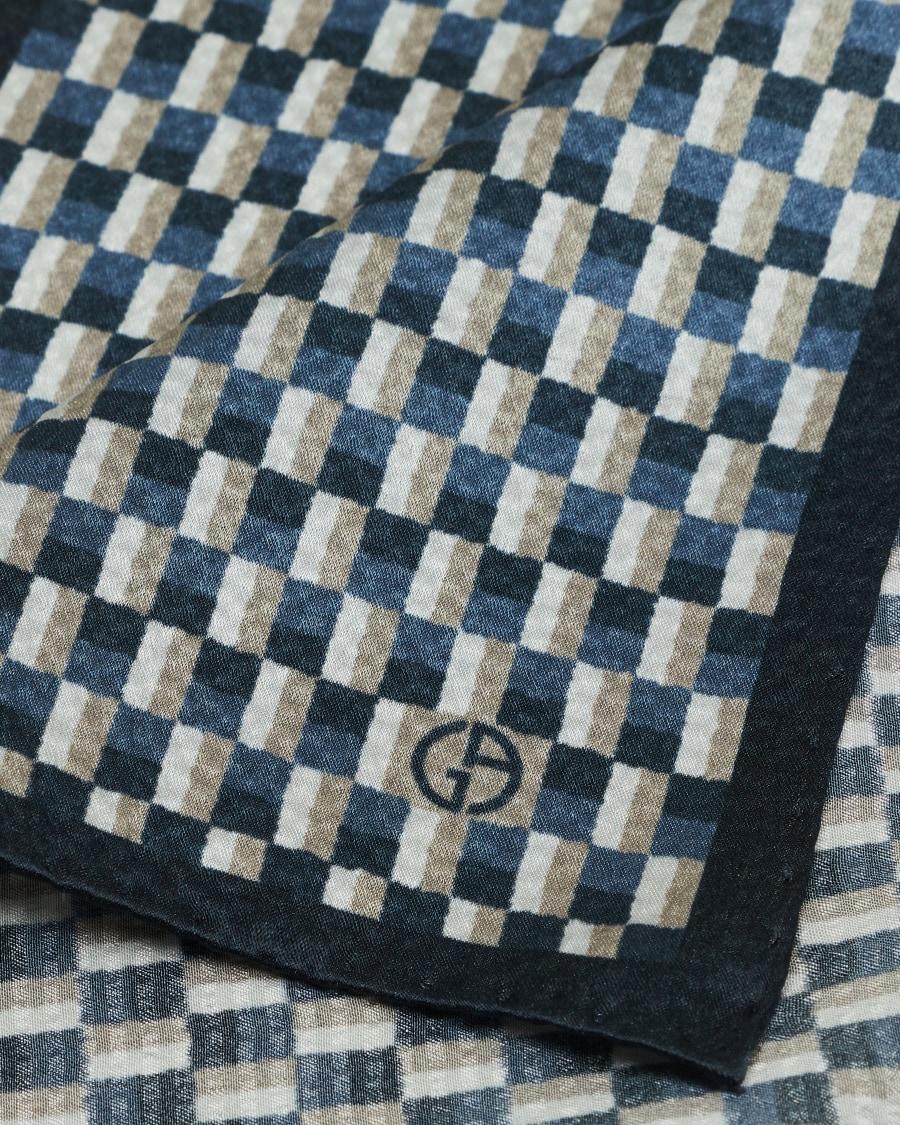 The World Of Armani POCHETTE DA TASCHINO IN SETA SEERSUCKER STAMPATA