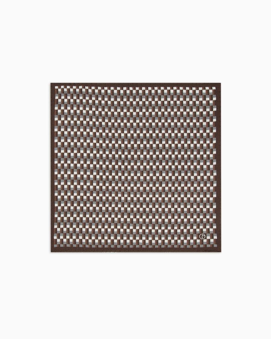 The world of armani POCHETTE DA TASCHINO IN SETA SEERSUCKER STAMPATA