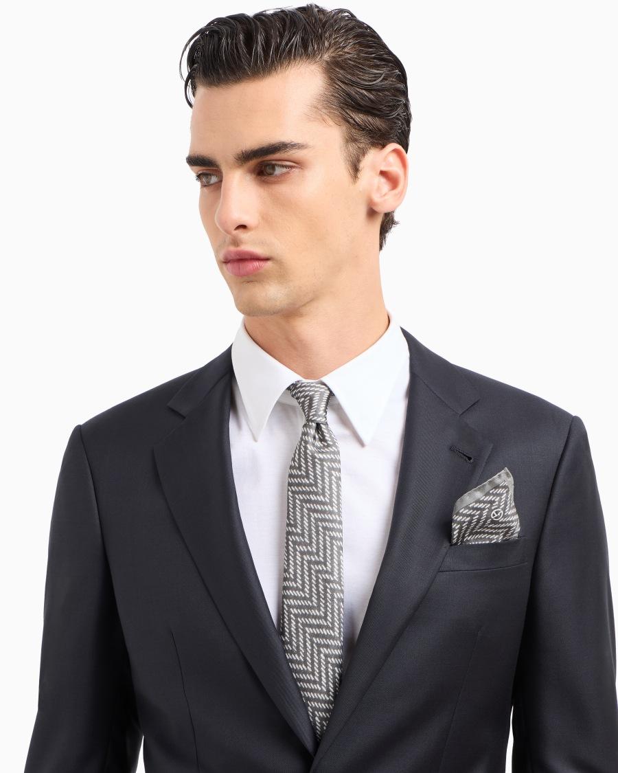 The World Of Armani POCHETTE DA TASCHINO IN SETA STAMPATA ASV